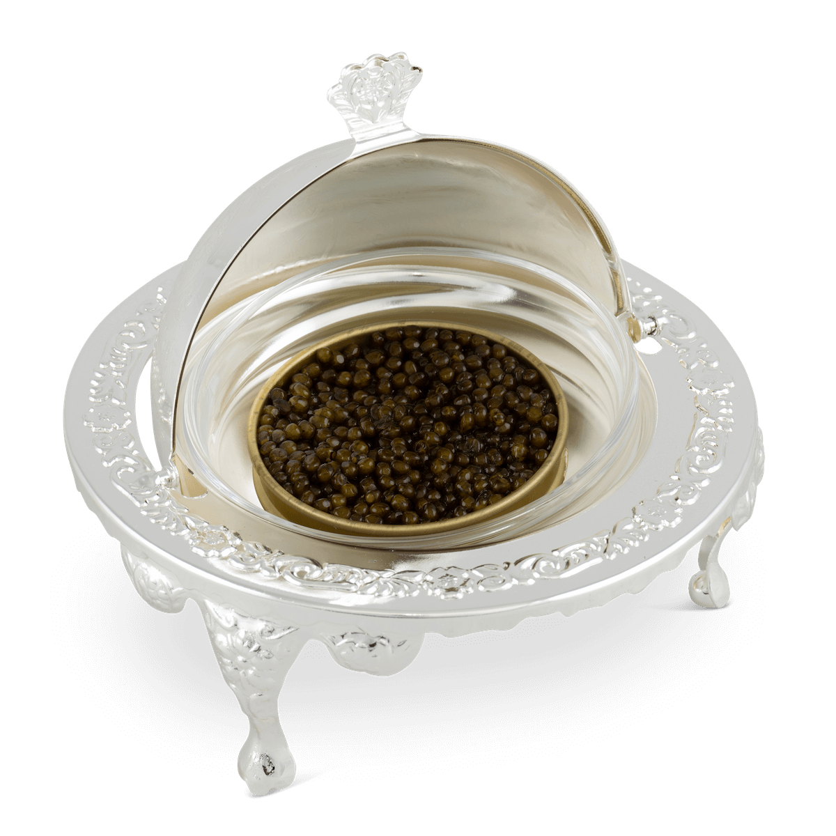 Silver-Plated Caviar Serving