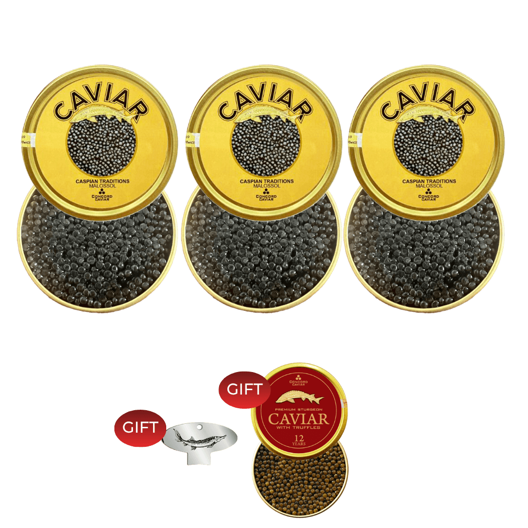 White Sturgeon Caviar, 3 x 30g