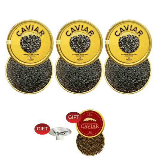 White Sturgeon Caviar, 3 x 30g