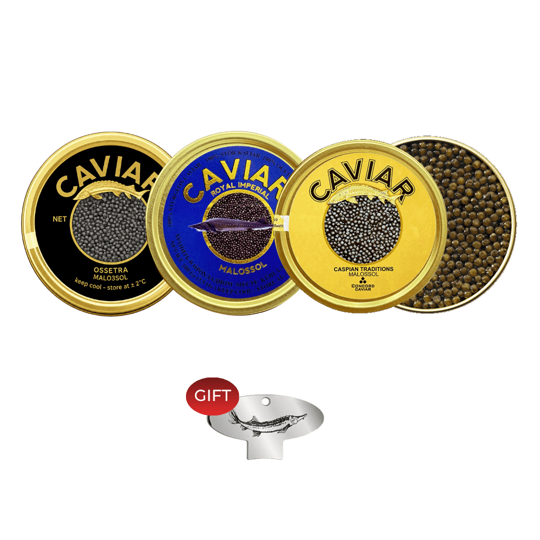 Coffret Caviar d'Esturgeon, 3 x 100g