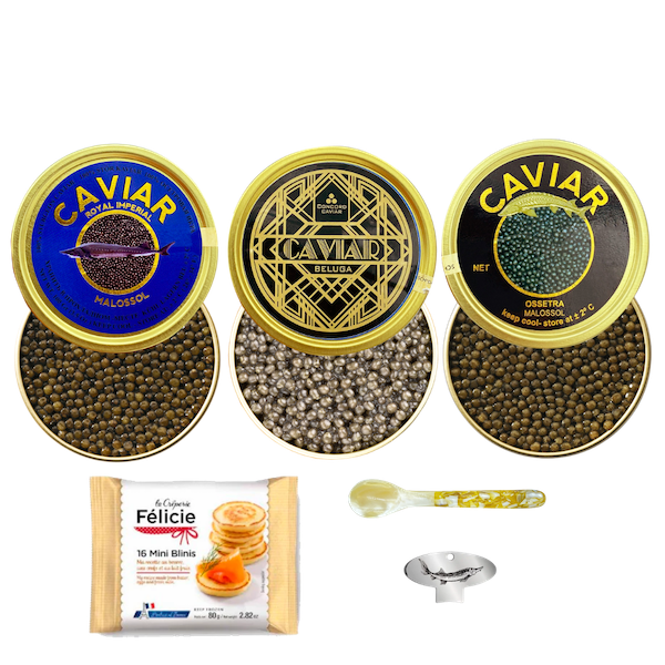 Sturgeon Caviar Trio, 3 x 50g