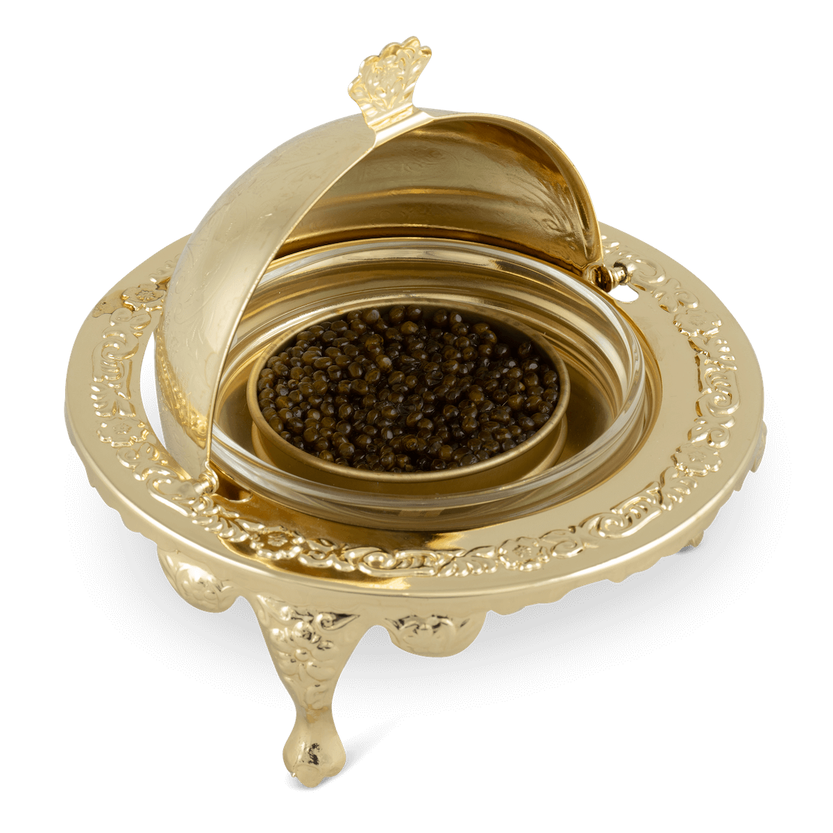 Gold-Plated Caviar Serving