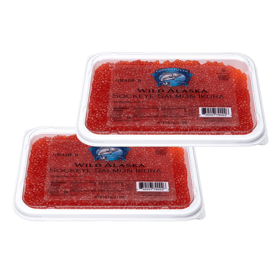 Wild Alaska Sockeye Salmon Roe, 2 x 500g